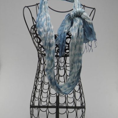 Organza Scarf - Light Blue - Faded In The Center