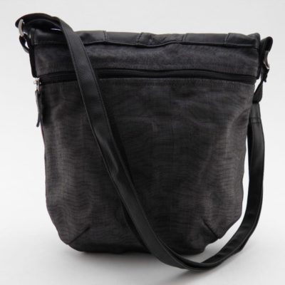 Share - Eco-friendly Leather Shoulderbag - Small - Charcoal - verso