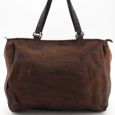 Post - Eco-friendly Leather Bag - Large - Dark brown - verso