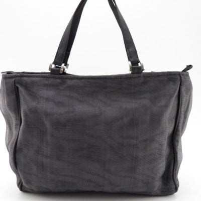 Post - Eco-friendly Leather Bag - Large - Charcoal - verso