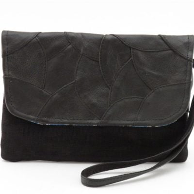 Embed – Eco-friendly Leather Clutch Bag - Black