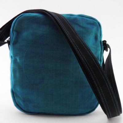 Le Quadrillé – Petit - Sac à bandoulière - Bleu pétrole - verso