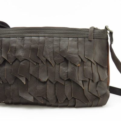 Canvas – Eco-friendly Leather Bag - Dark Brown