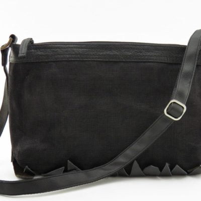 Canvas – Eco-friendly Leather Bag - Black - verso