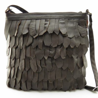 String – Eco-friendly Leather Bag - Dark brown