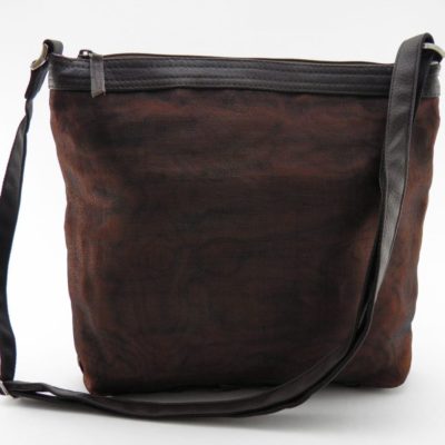 String – Eco-friendly Leather Bag - Dark brown - verso