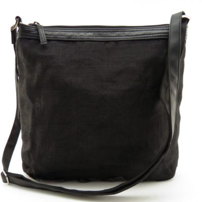 String – Eco-friendly Leather Bag - Black - verso