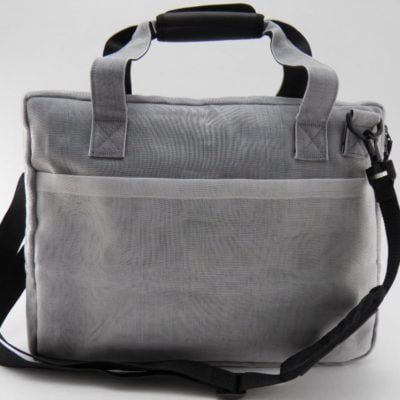 Upload - Ethical laptop bag - Large - Gray - verso