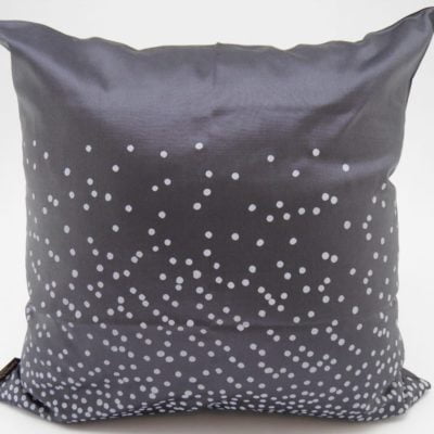 Happy Dots – Ethical Cushion Cover - Charcoal - 45x45cm