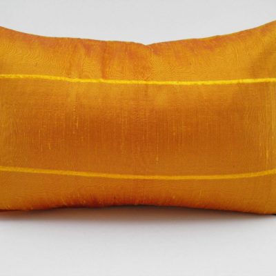 Slited Raw Silk Cushion Cover - Sunflower - 45x27cm