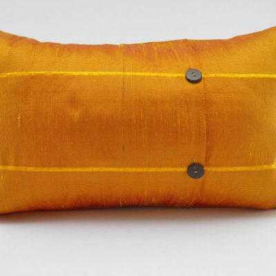 Slited Raw Silk Cushion Cover - Sunflower - 45x27cm - verso