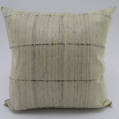 Slited Raw Silk Cushion Cover - Pistachio - 42x42cm