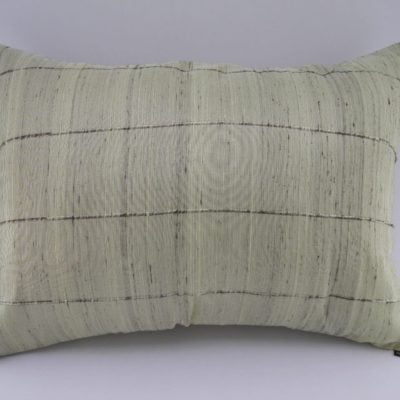 Slited Raw Silk Cushion Cover - Pistachio - 70x50cm