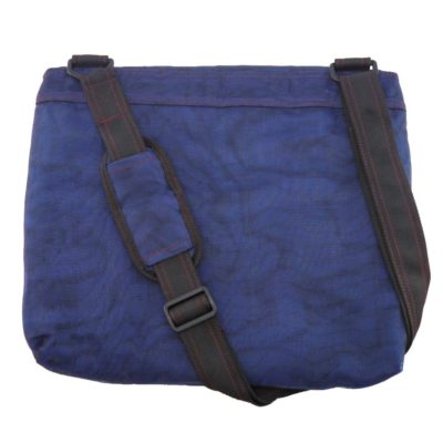 Shift - ethical messenger bag - Navy blue - verso