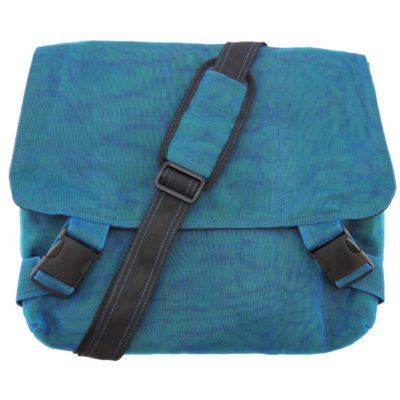 Shift - ethical messenger bag - Oil blue - strap