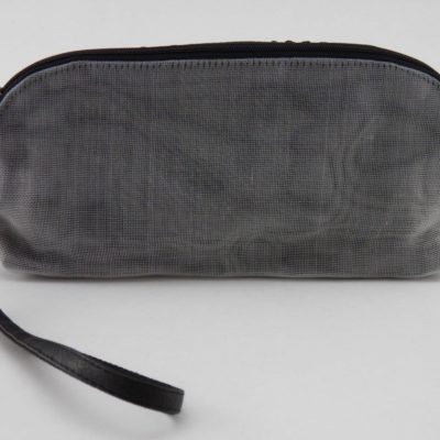 Serif - Eco-friendly clutch bag wrist-strap - Gray - verso