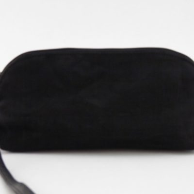 Serif - Eco-friendly clutch bag wrist-strap - Black - verso