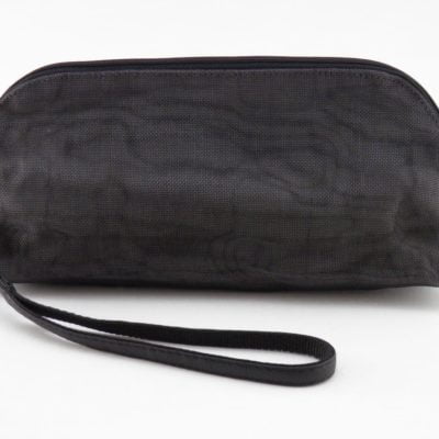 Serif - Eco-friendly clutch bag wrist-strap - Charcoal - verso