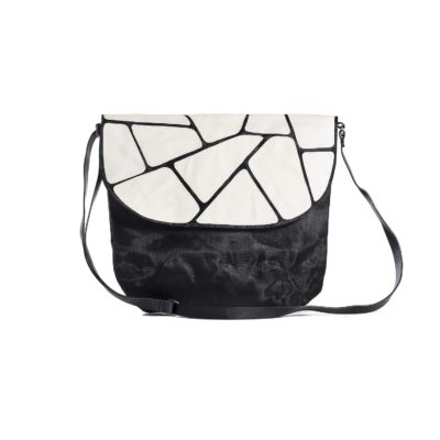 Stone - Eco-friendly leather shoulder bag - White
