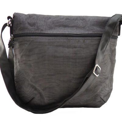 Scratch-net – Eco-friendly Shoulder bag - Large - Charcoal - verso