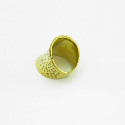 Hammered Ring - recycled brass