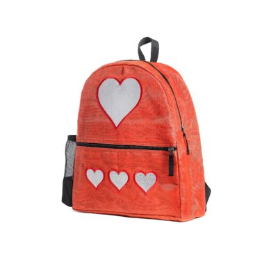 Aster - ethical backpack - Heart - Small - Red