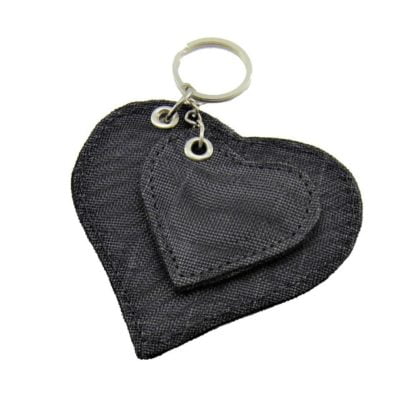 TIP - Ethical Key ring Heart - Charcoal