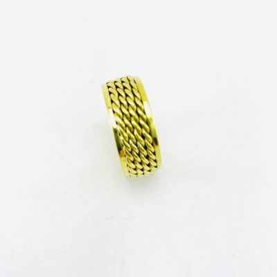 Braided Ring - recycled brass